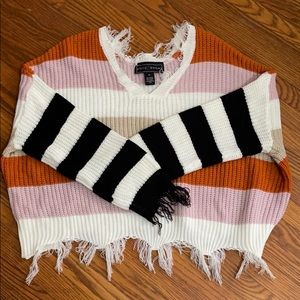 Distressed Oversized Sweater